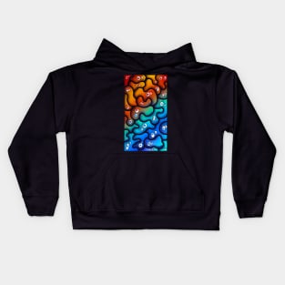 Fire vs Ice Monster Blobs Kids Hoodie